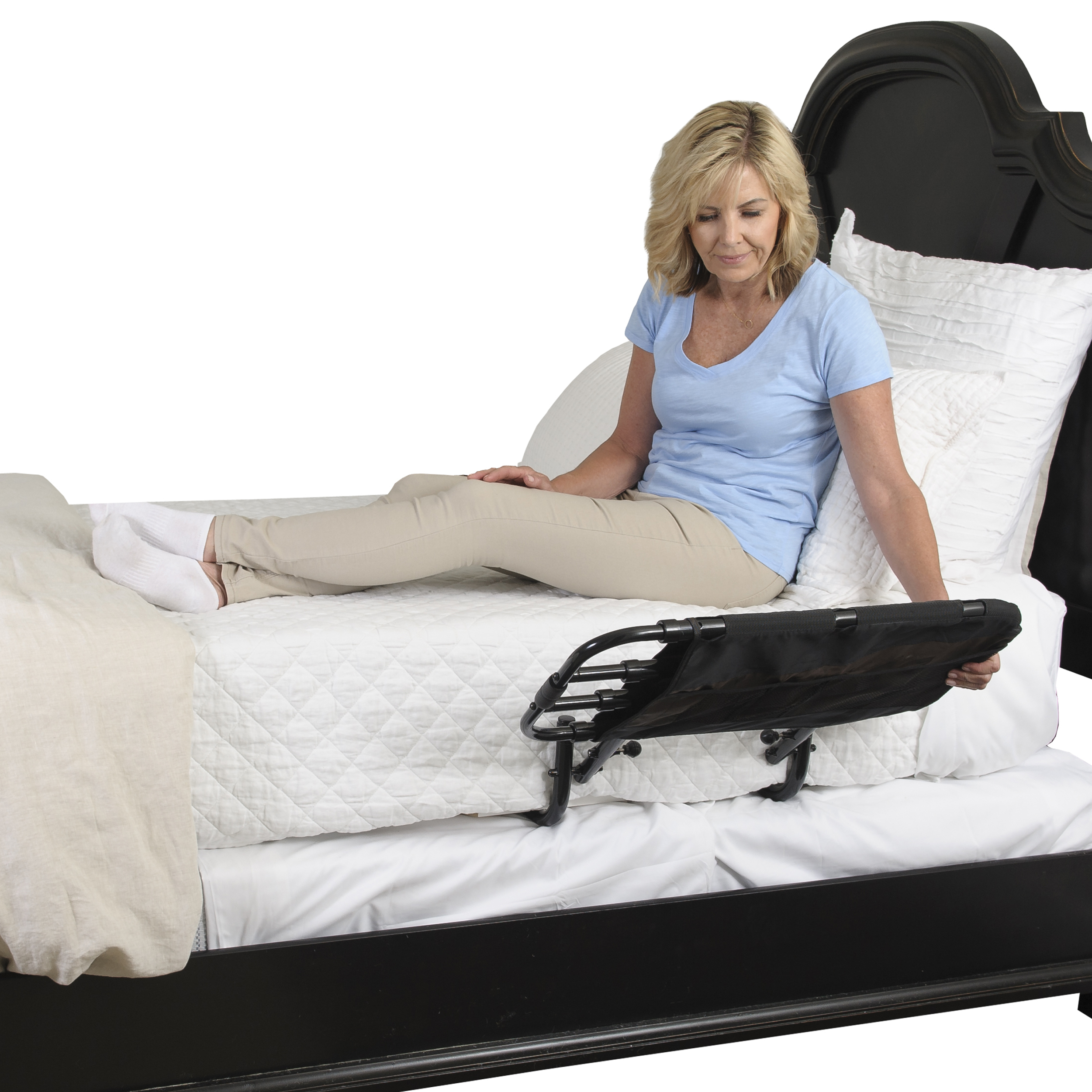 Product Image Stander Bed Rail EZ Adjust - woman folding down